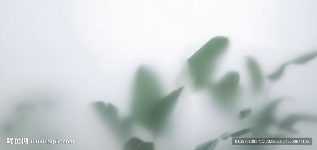 霧氣磨砂膜效果綠植貼圖