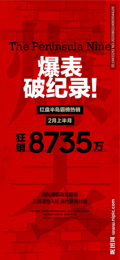 爆表破紀(jì)錄紅盤(pán)熱銷(xiāo)人氣成交海報(bào)