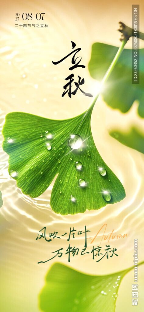 立秋秋分海報(bào)設(shè)計(jì)