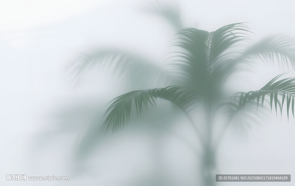 霧氣磨砂膜效果綠植貼圖