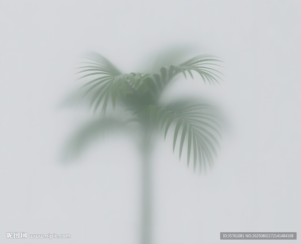 霧氣磨砂膜效果綠植貼圖