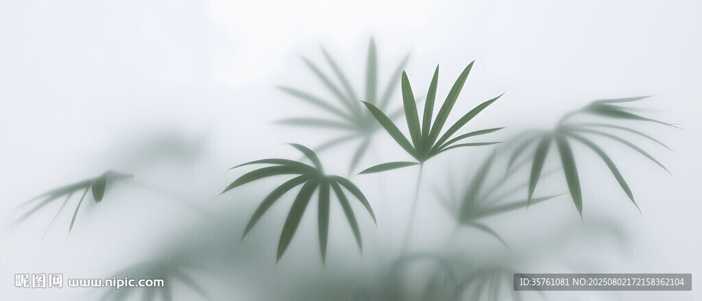 霧氣磨砂膜效果綠植貼圖