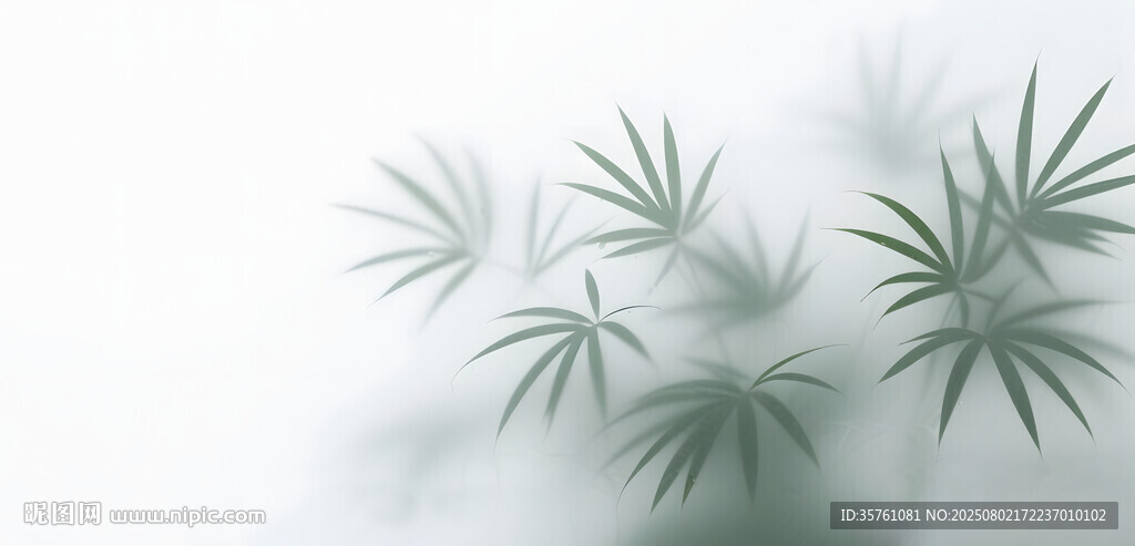 霧氣磨砂膜效果綠植貼圖