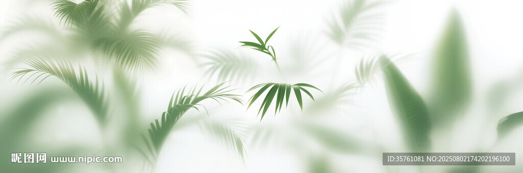 霧氣磨砂膜效果綠植貼圖