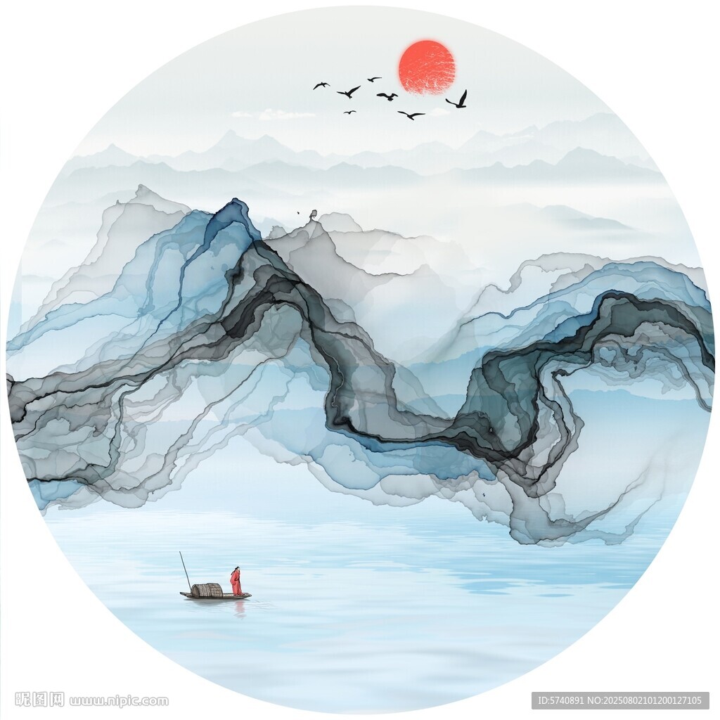 抽象意境山水畫