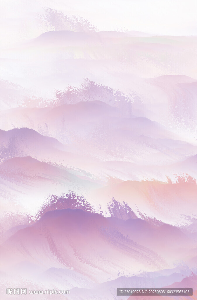 夢幻水墨風(fēng)山巒圖景