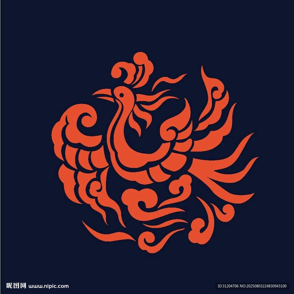 中式鳳凰圖騰圖案設(shè)計(jì)