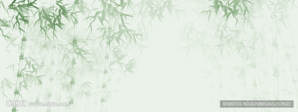 新中式水墨竹子背景墻