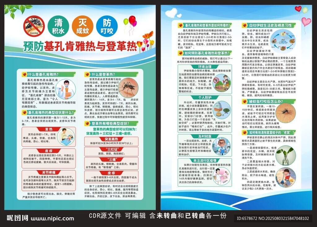 基孔肯雅熱登革熱宣傳單