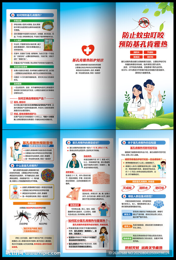 預(yù)防基孔肯雅熱三折頁