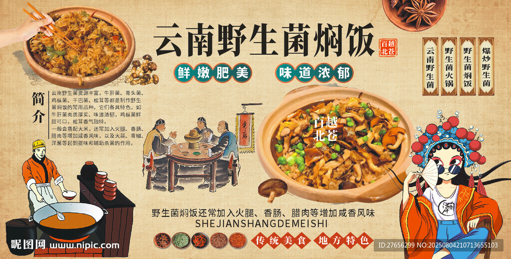 云南野生菌燜飯