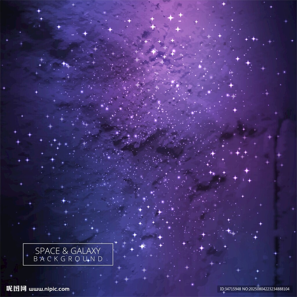 夢(mèng)幻紫色星空夜景