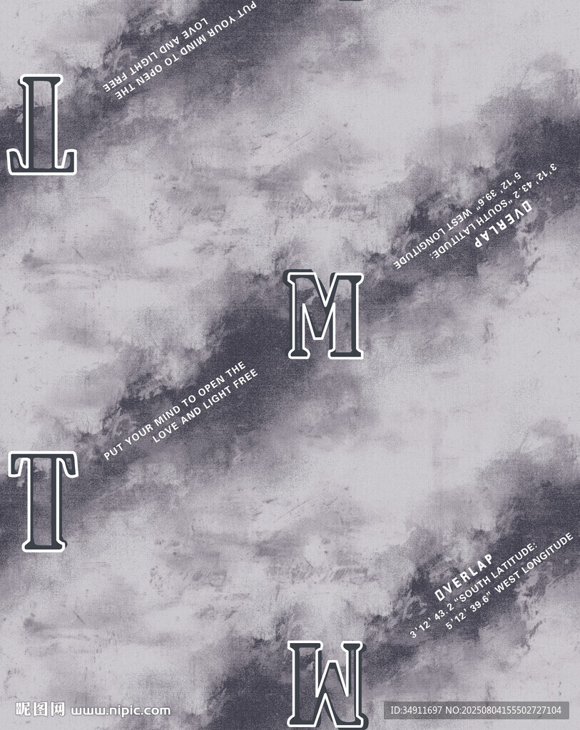 灰色紋理字母圖案背景