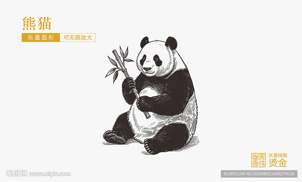 矢量熊貓
