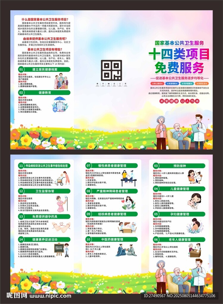 國(guó)家基本公共衛(wèi)生服務(wù)項(xiàng)目三折頁(yè)