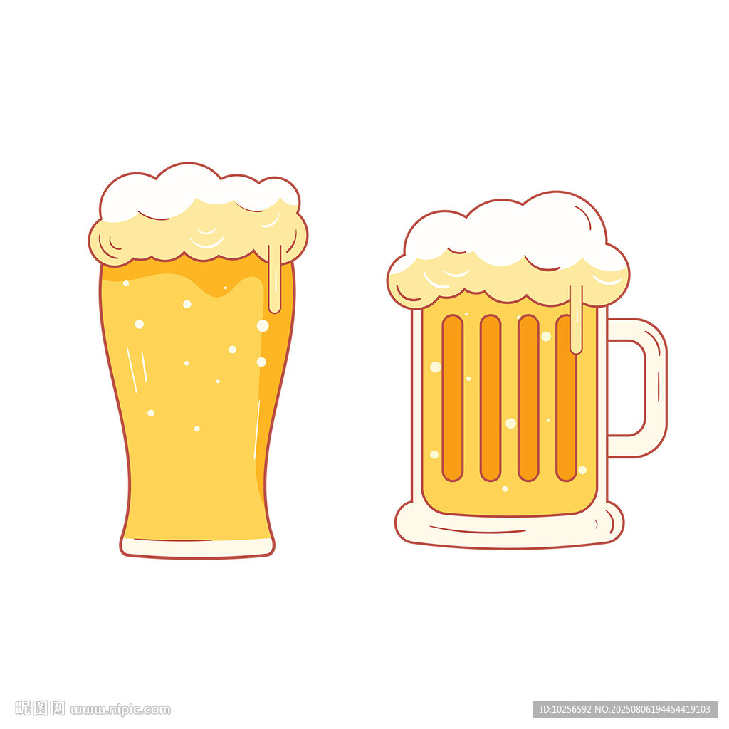 卡通啤酒杯