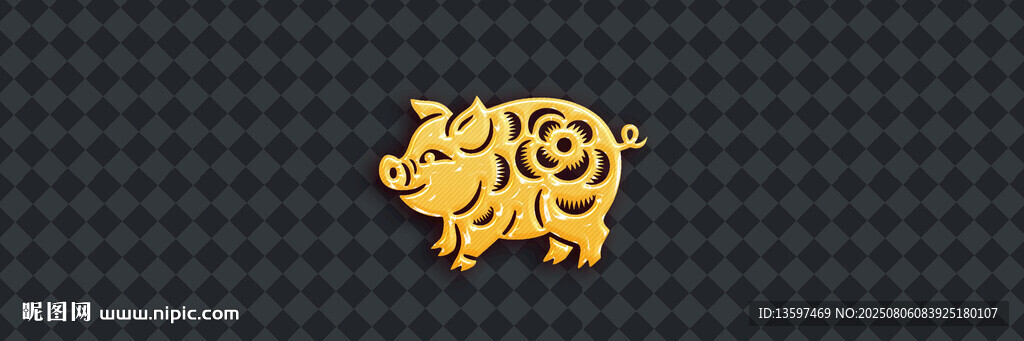 金色小豬飾品