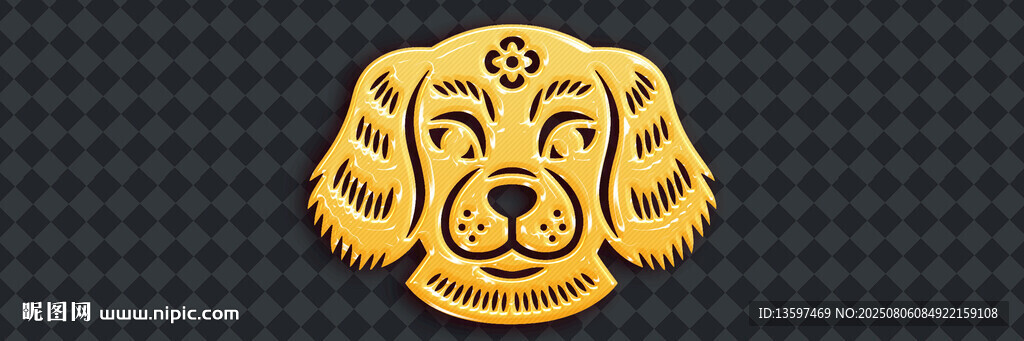 金色獸首飾品