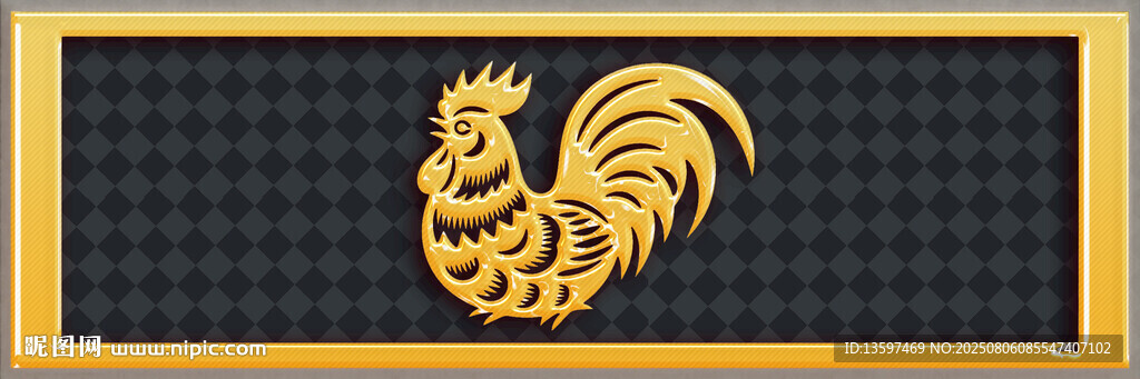 金色雄雞圖案