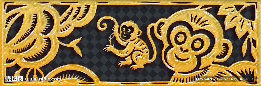 猴子圖案裝飾藝術(shù)