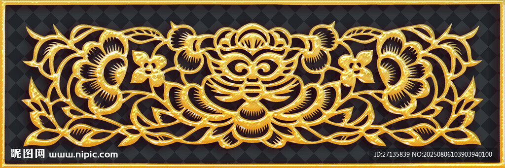 金色華麗傳統(tǒng)花紋圖案