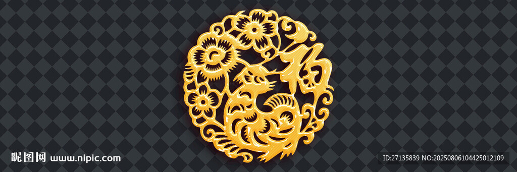 金色精致雕花圖案