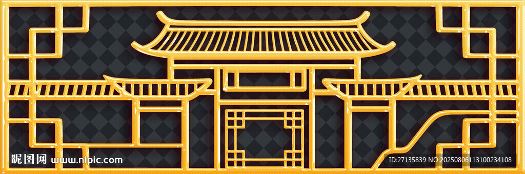 中式古典建筑圖案裝飾