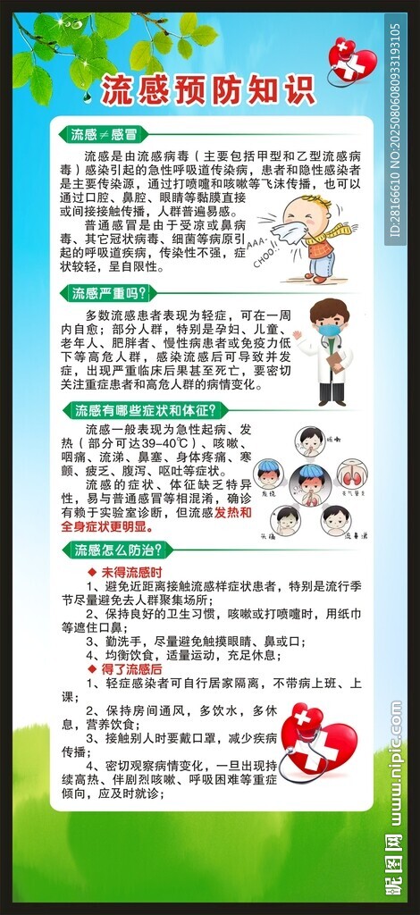 流感預(yù)防知識展架