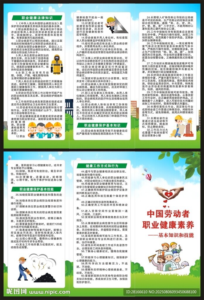 職業(yè)健康素養(yǎng)60條三折頁