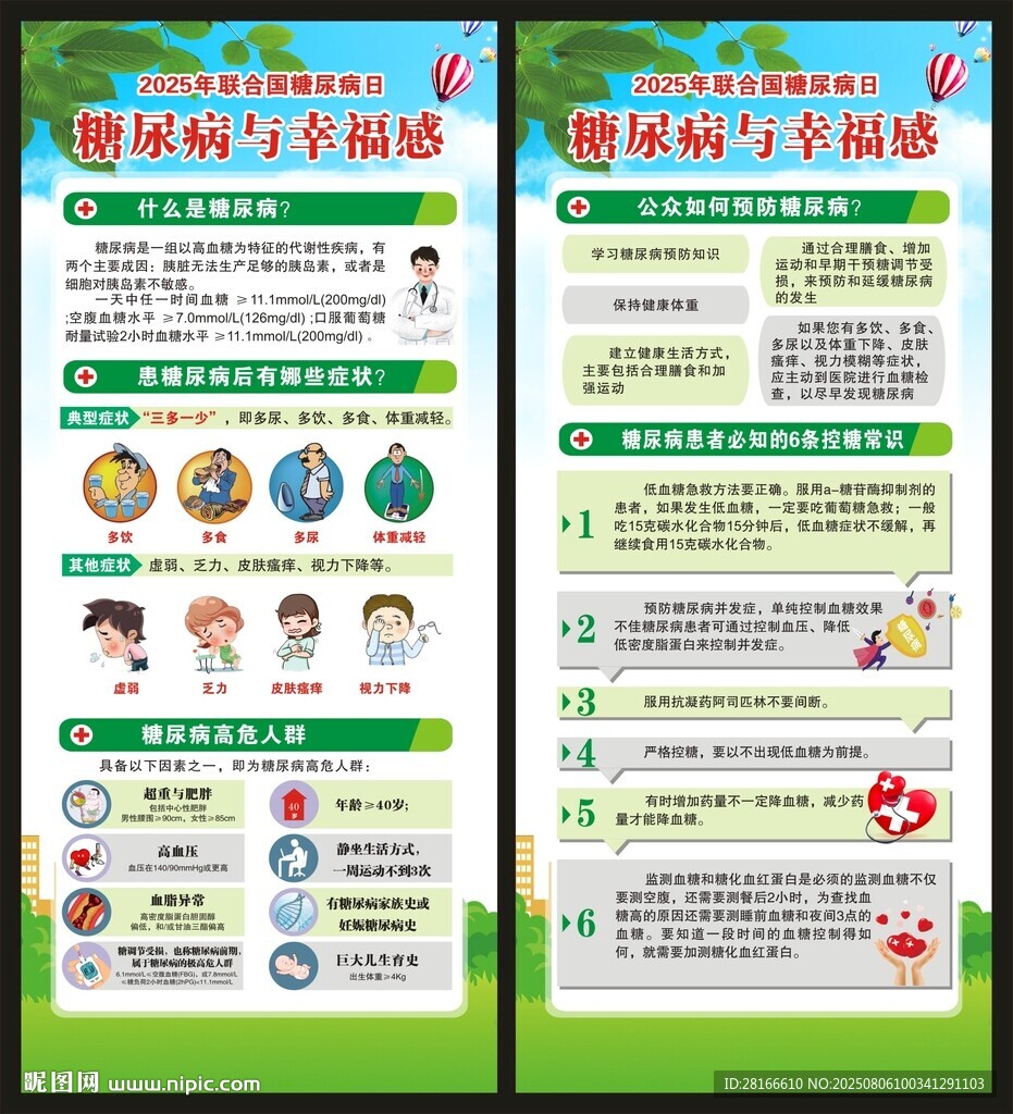 糖尿病日展架