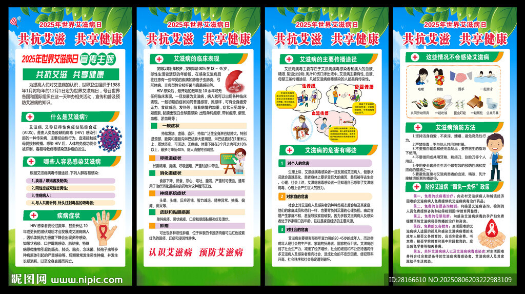 艾滋病日展架