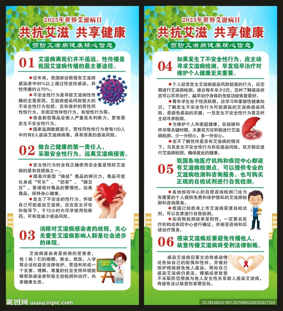 艾滋病日展架