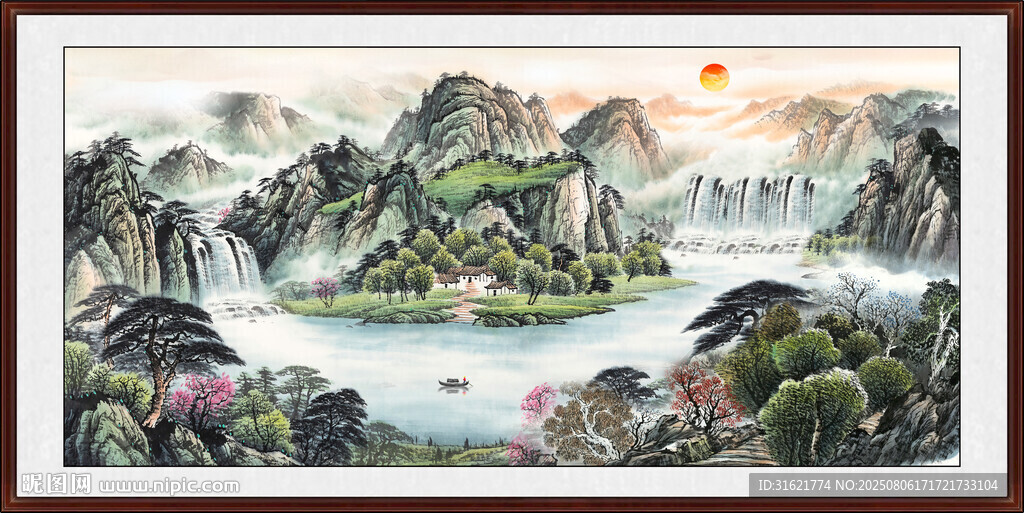 辦公室山水畫 聚寶盆風(fēng)水畫