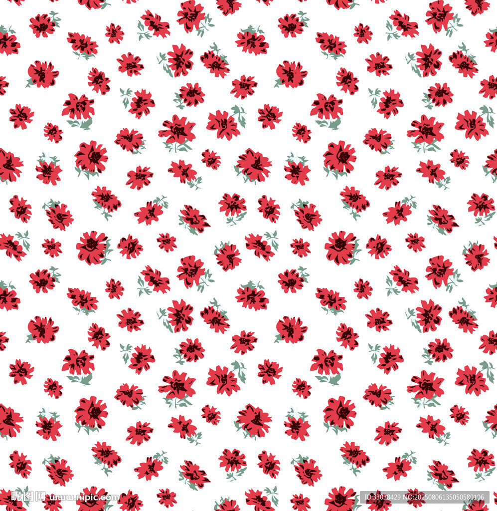 紅色小花圖案背景紋理