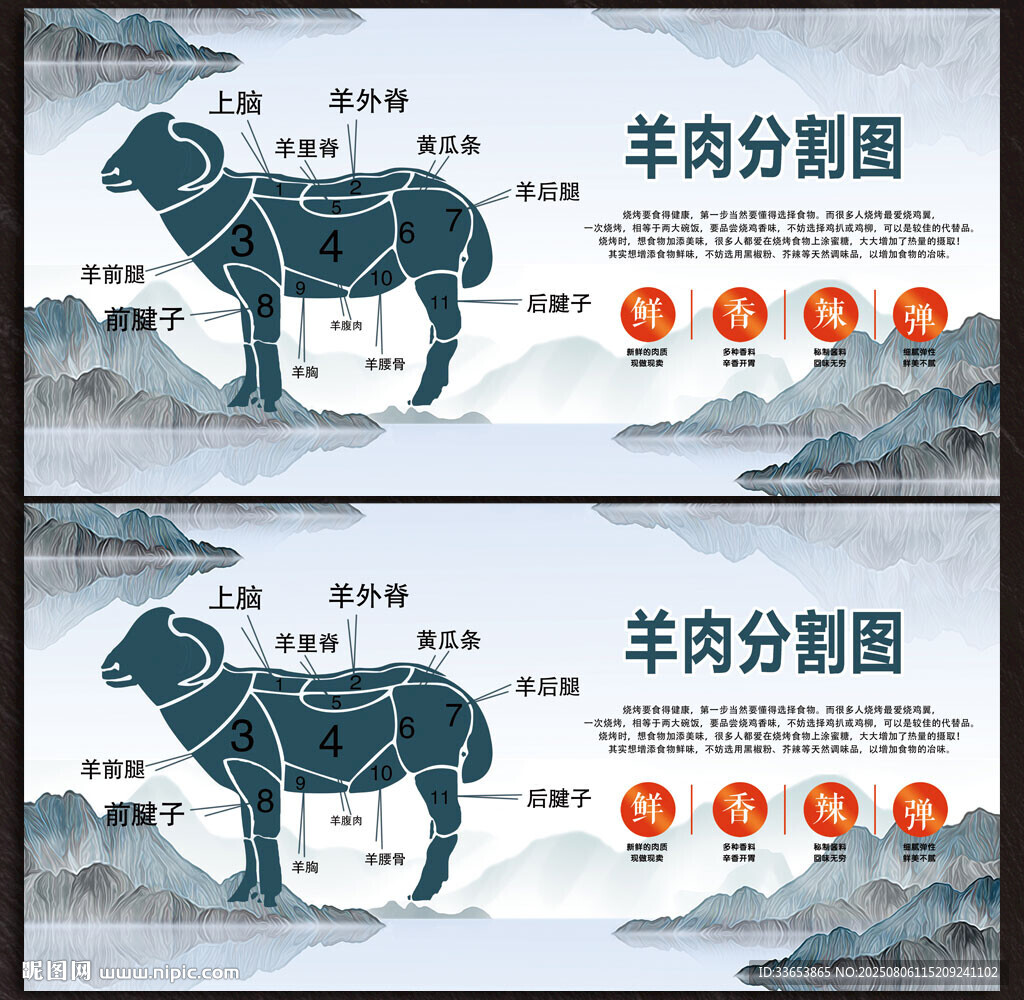 羊肉分解圖