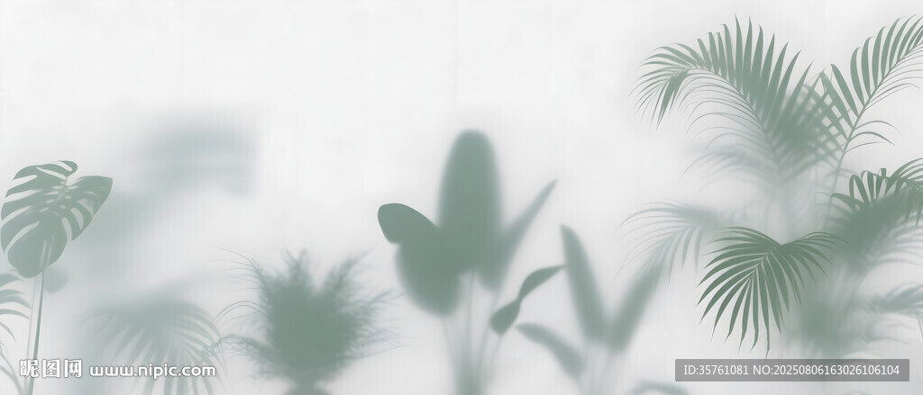 霧氣磨砂膜效果綠植貼圖