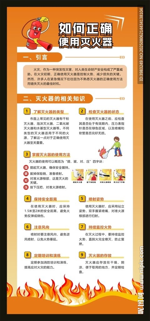 正確使用滅火器展板