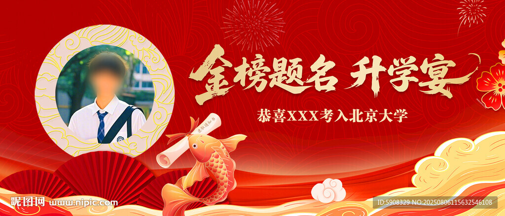 金榜題名升學宴背景