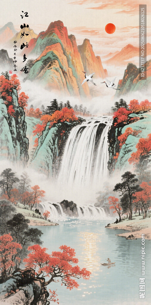 玄關(guān)山水裝飾畫(huà)