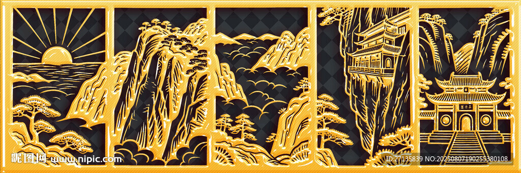 古代場(chǎng)景木雕藝術(shù)作品