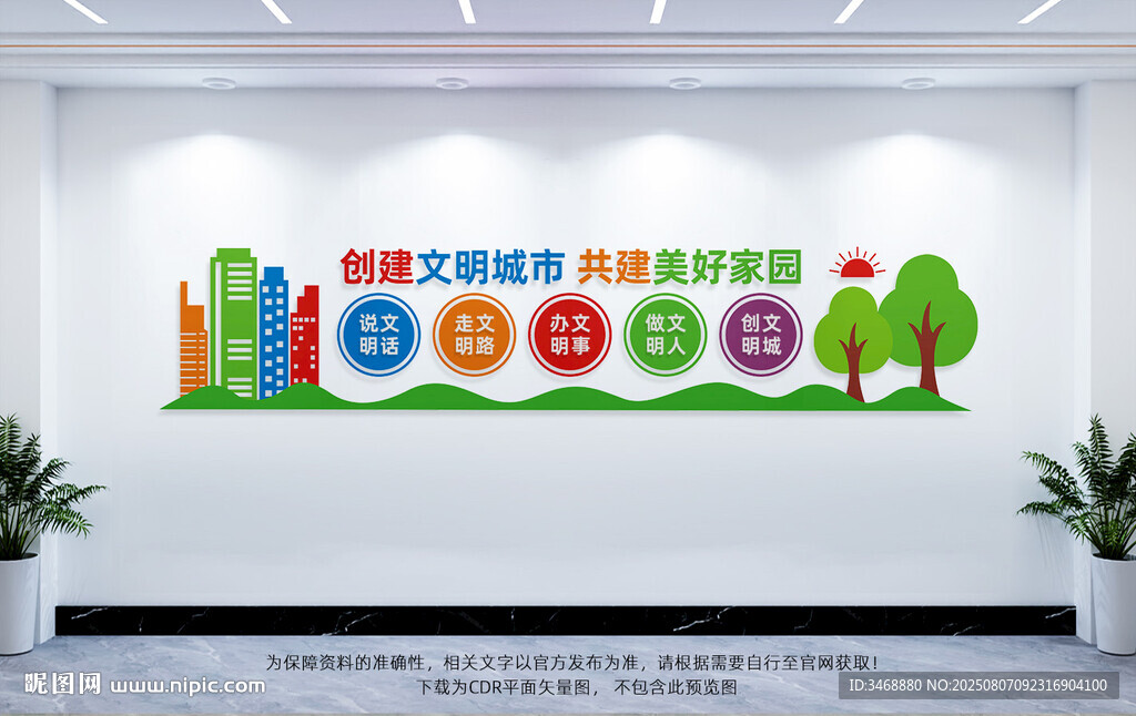 創(chuàng)建文明城市背景墻