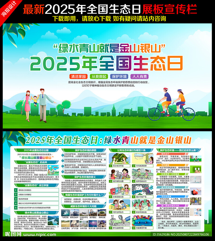 2025年全國(guó)生態(tài)日展板