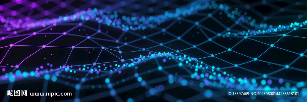 科技感數(shù)據(jù)波動(dòng)抽象背景圖