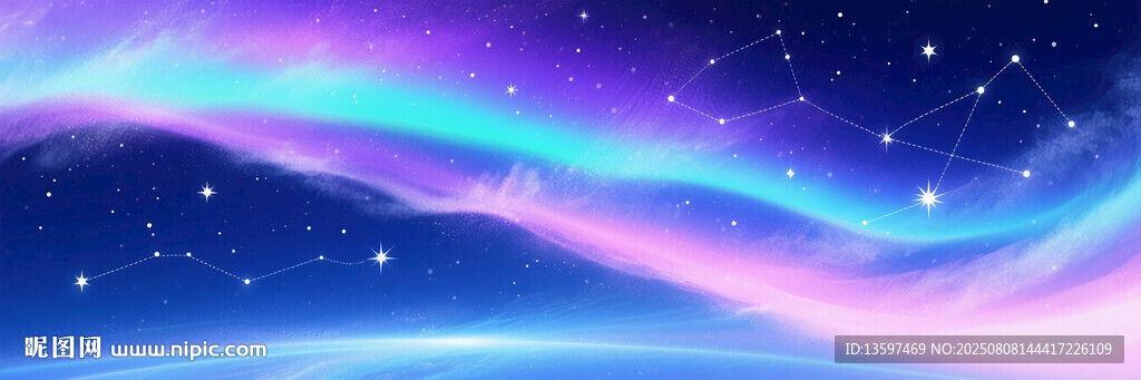 夢幻星空宇宙絢麗景象
