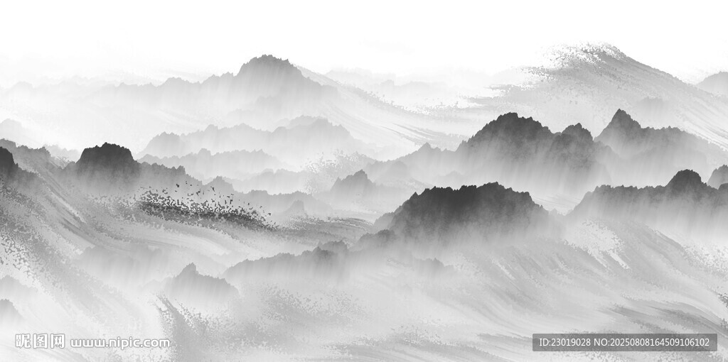 水墨山水意境圖