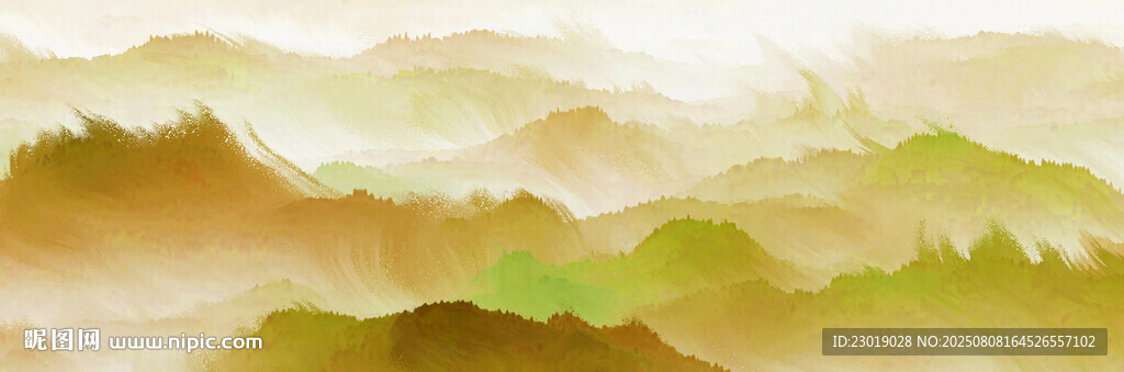 山巒疊翠風景圖