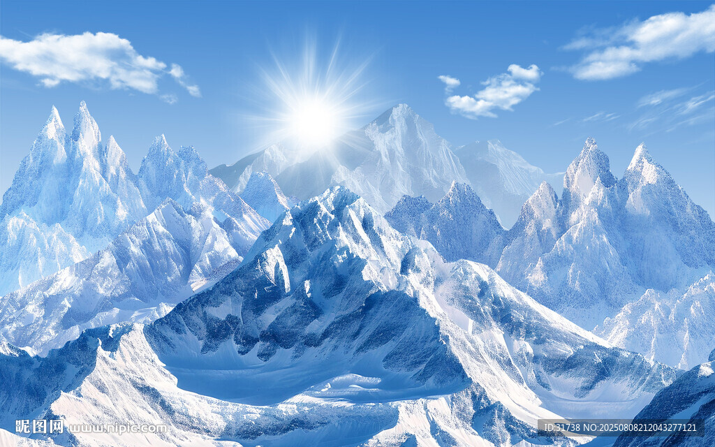 雪山背景墻壁紙