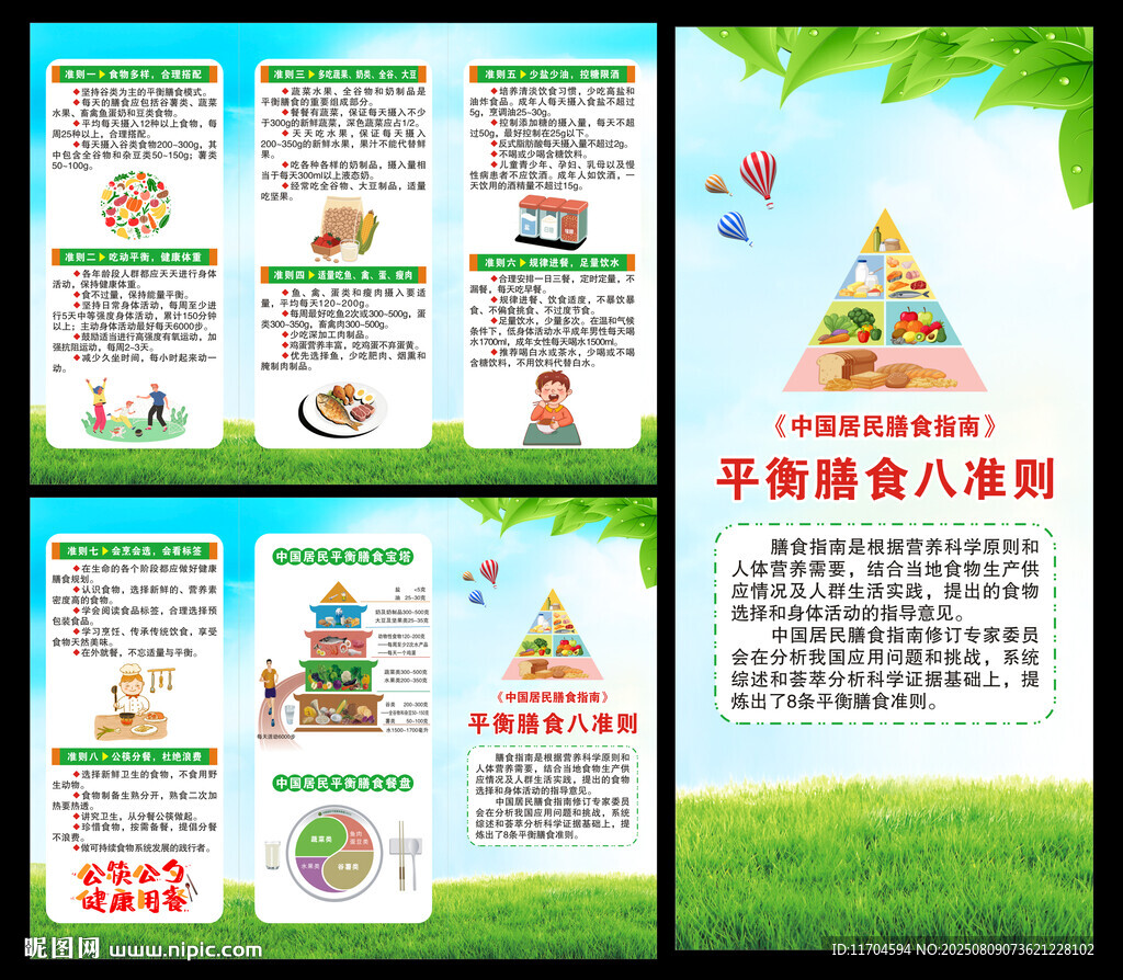 平衡膳食八準則三折頁