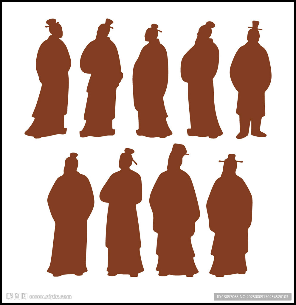 古代人物剪影