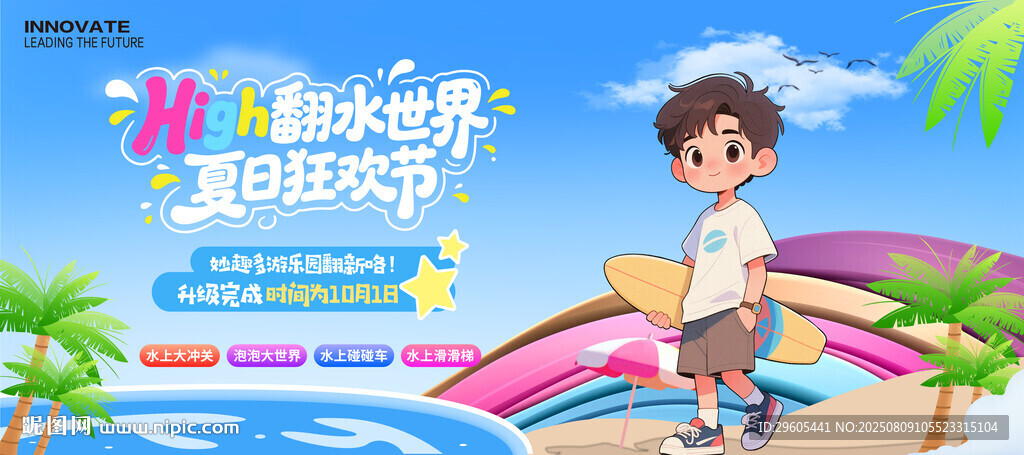 水上樂園展板